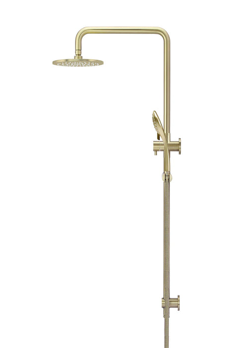 Meir Round Combination Shower Rail, 200mm Rose, Three-Function Hand Shower
