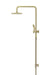 Meir Round Combination Shower Rail, 200mm Rose, Three-Function Hand Shower