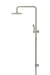Meir Round Combination Shower Rail, 200mm Rose, Three-Function Hand Shower