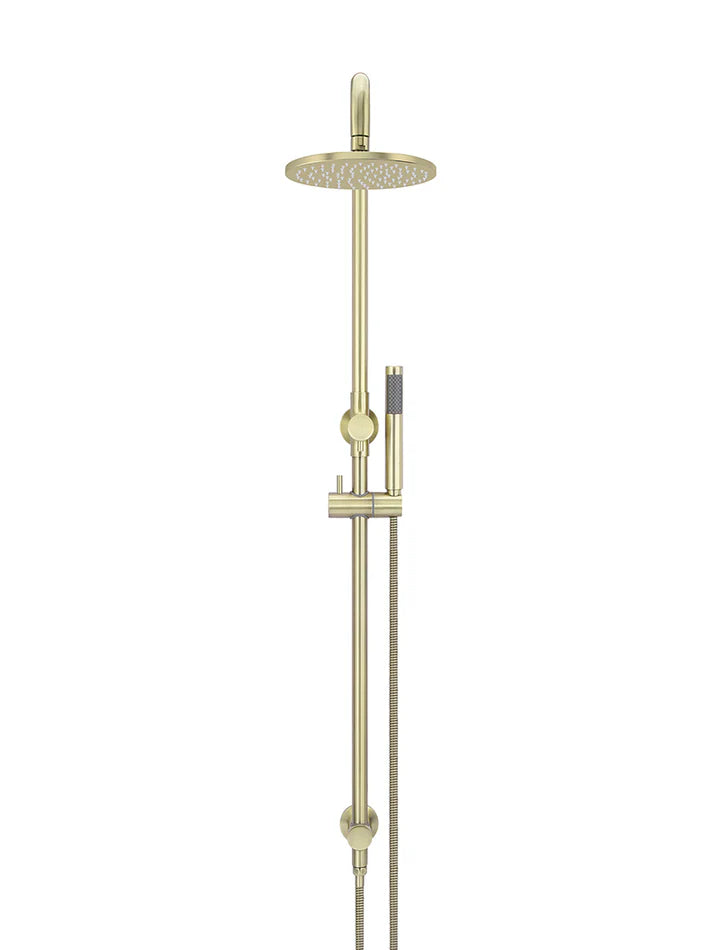 Meir Round Combination Shower Rail, 200mm Rose, Single Function Hand Shower