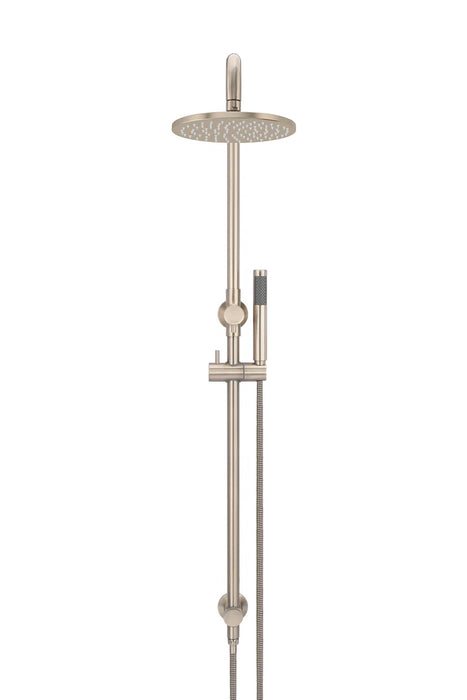 Meir Round Combination Shower Rail, 200mm Rose, Single Function Hand Shower