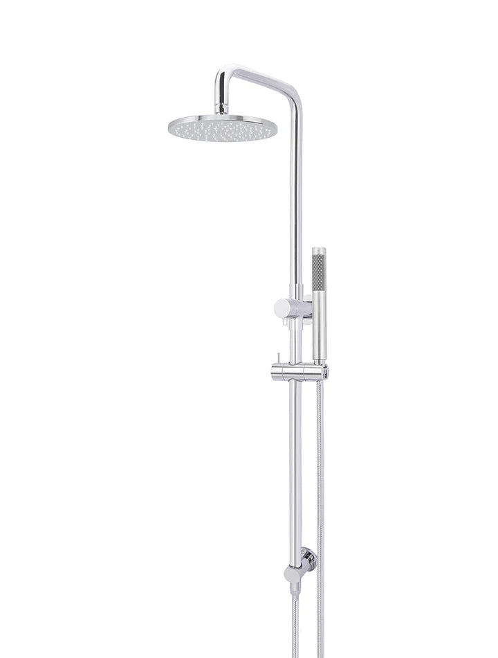 Meir Round Combination Shower Rail, 200mm Rose, Single Function Hand Shower