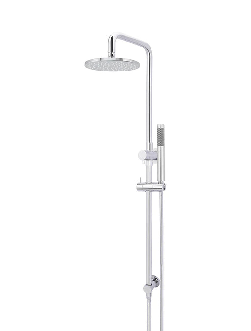 Meir Round Combination Shower Rail, 200mm Rose, Single Function Hand Shower