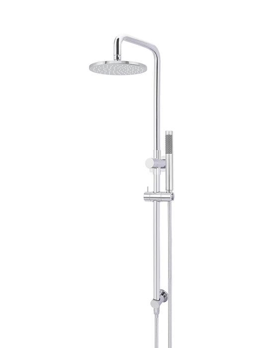 Meir Round Combination Shower Rail, 200mm Rose, Single Function Hand Shower
