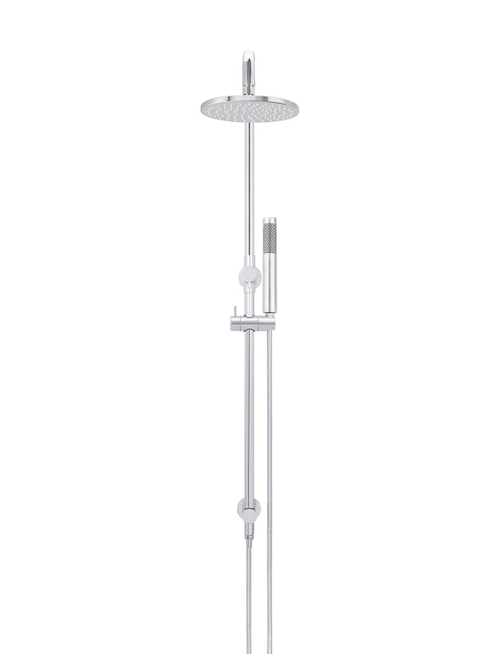 Meir Round Combination Shower Rail, 200mm Rose, Single Function Hand Shower