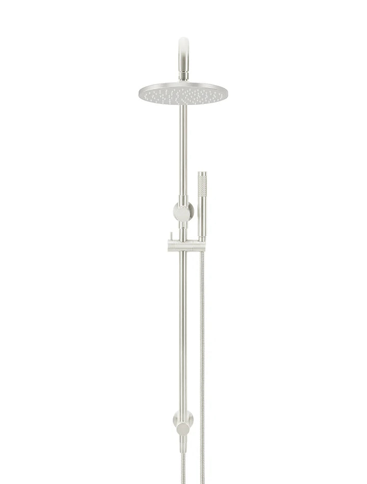 Meir Round Combination Shower Rail, 200mm Rose, Single Function Hand Shower
