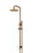 Meir Round Combination Shower Rail, 200mm Rose, Single Function Hand Shower