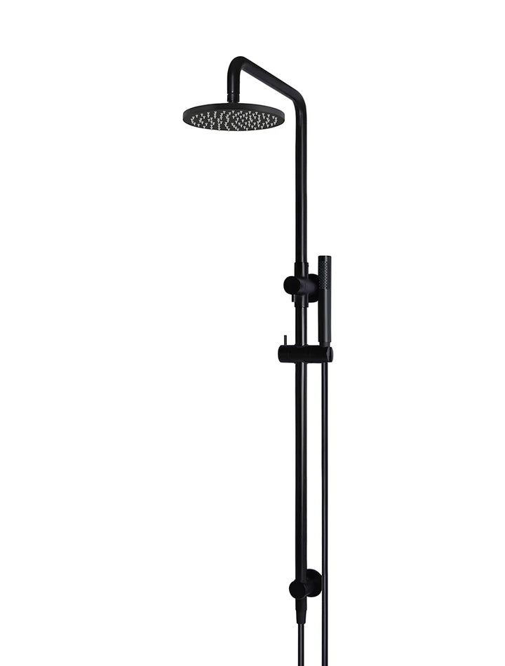 Meir Round Combination Shower Rail, 200mm Rose, Single Function Hand Shower