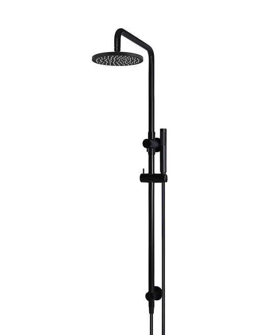 Meir Round Combination Shower Rail, 200mm Rose, Single Function Hand Shower