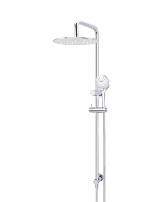 Meir Round Combination Shower Rail 300mm Rose, Three Function Hand Shower