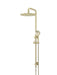 Meir Round Combination Shower Rail 300mm Rose, Three Function Hand Shower