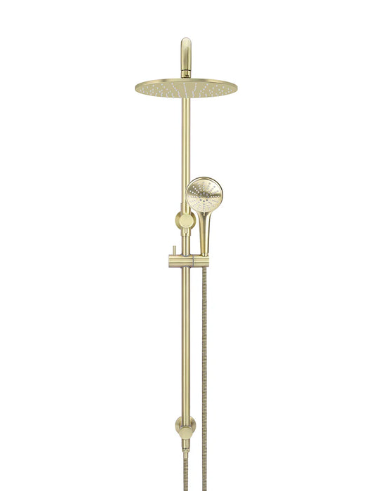 Meir Round Combination Shower Rail 300mm Rose, Three Function Hand Shower