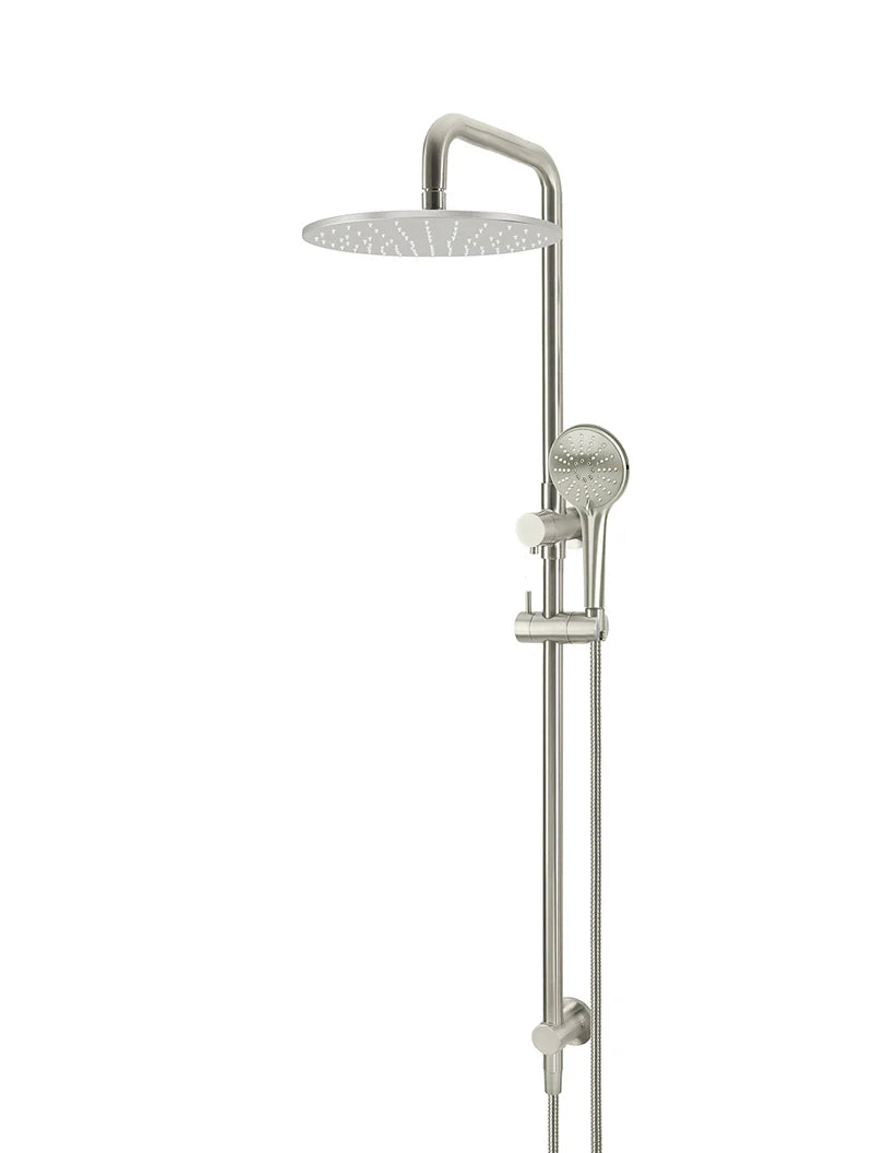 Meir Round Combination Shower Rail 300mm Rose, Three Function Hand Shower