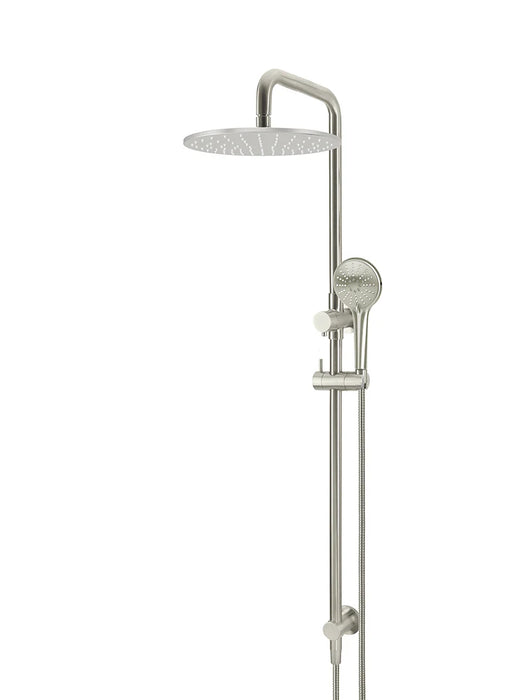 Meir Round Combination Shower Rail 300mm Rose, Three Function Hand Shower