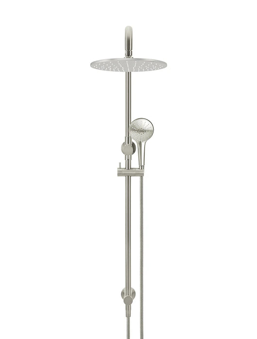 Meir Round Combination Shower Rail 300mm Rose, Three Function Hand Shower