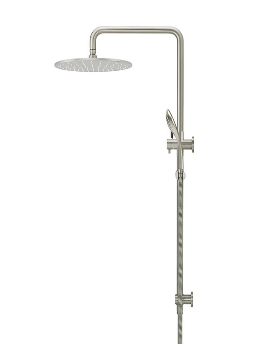 Meir Round Combination Shower Rail 300mm Rose, Three Function Hand Shower