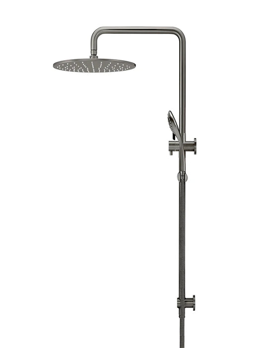 Meir Round Combination Shower Rail 300mm Rose, Three Function Hand Shower