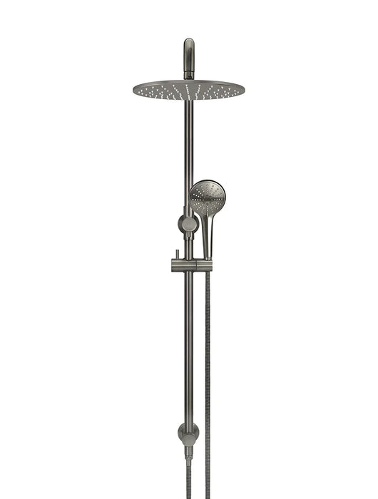 Meir Round Combination Shower Rail 300mm Rose, Three Function Hand Shower