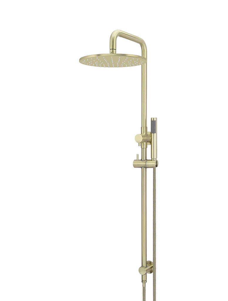Meir Round Combination Shower Rail, 300mm Rose, Single Function Hand Shower