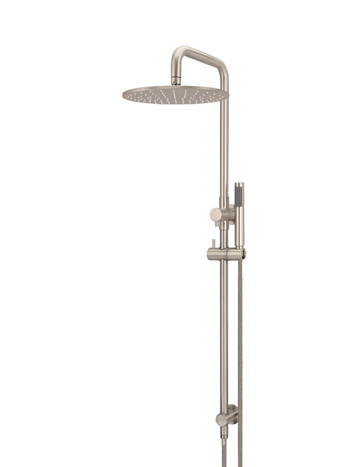 Meir Round Combination Shower Rail, 300mm Rose, Single Function Hand Shower