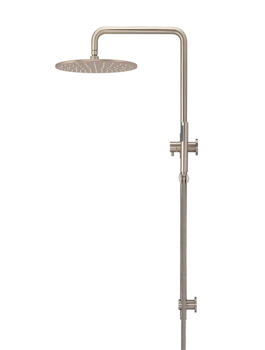 Meir Round Combination Shower Rail, 300mm Rose, Single Function Hand Shower