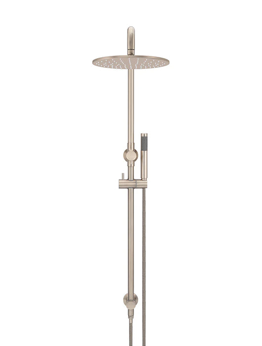 Meir Round Combination Shower Rail, 300mm Rose, Single Function Hand Shower
