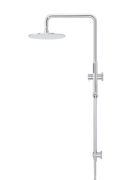 Meir Round Combination Shower Rail, 300mm Rose, Single Function Hand Shower
