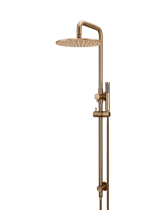 Meir Round Combination Shower Rail, 300mm Rose, Single Function Hand Shower