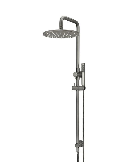 Meir Round Combination Shower Rail, 300mm Rose, Single Function Hand Shower