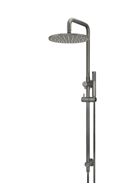 Meir Round Combination Shower Rail, 300mm Rose, Single Function Hand Shower