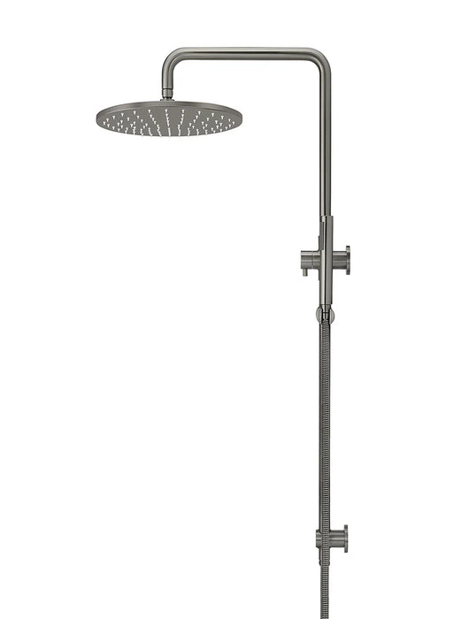 Meir Round Combination Shower Rail, 300mm Rose, Single Function Hand Shower