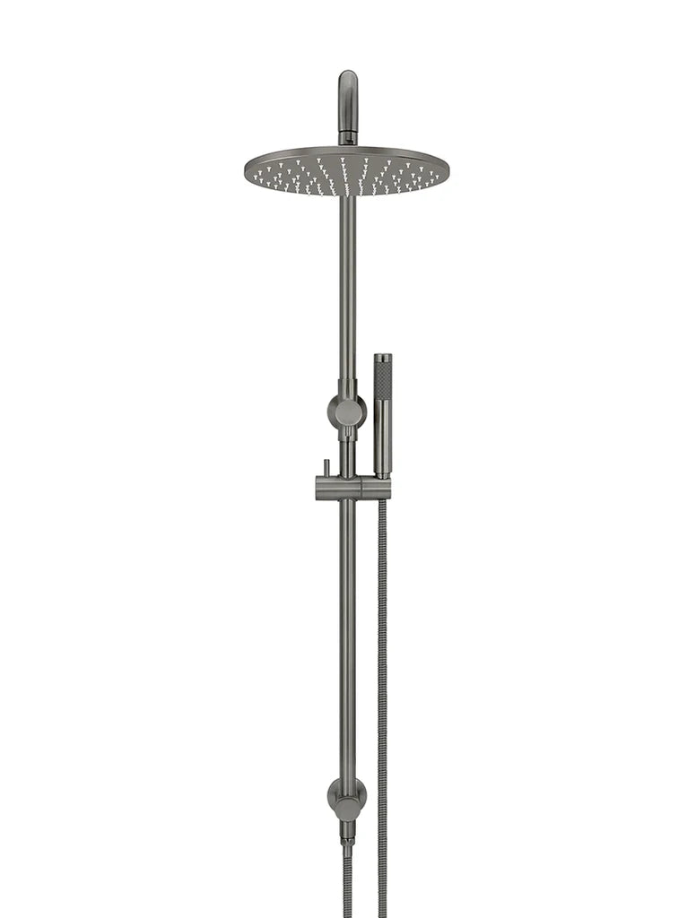 Meir Round Combination Shower Rail, 300mm Rose, Single Function Hand Shower
