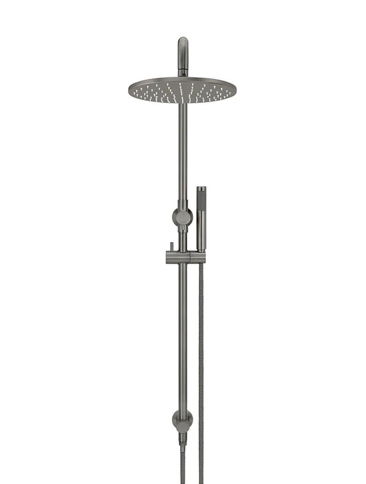 Meir Round Combination Shower Rail, 300mm Rose, Single Function Hand Shower