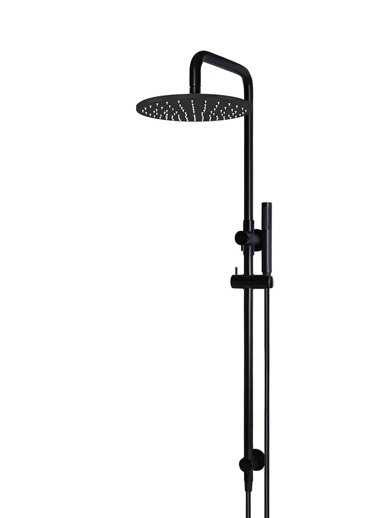 Meir Round Combination Shower Rail, 300mm Rose, Single Function Hand Shower