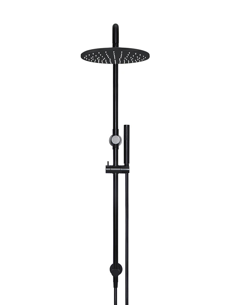 Meir Round Combination Shower Rail, 300mm Rose, Single Function Hand Shower