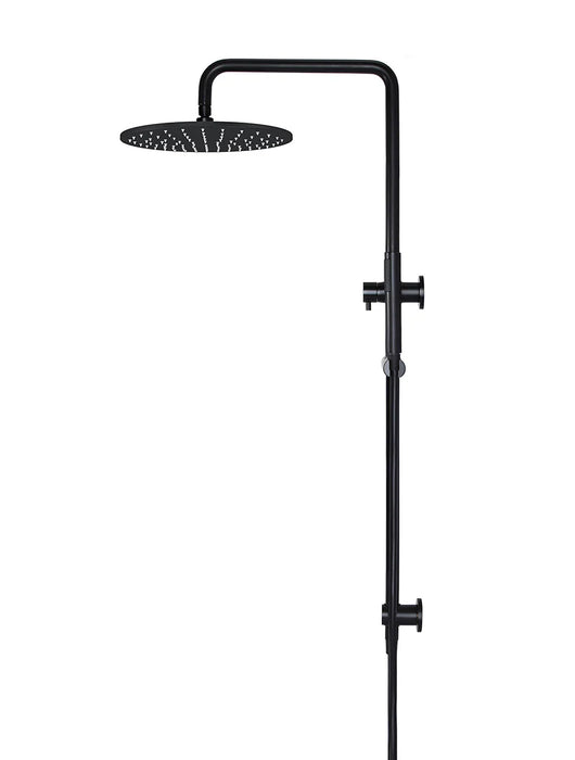 Meir Round Combination Shower Rail, 300mm Rose, Single Function Hand Shower