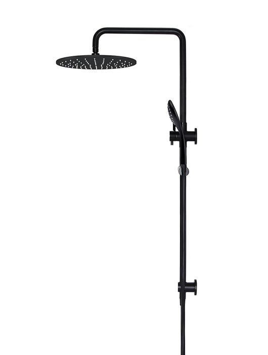 Meir Round Combination Shower Rail 300mm Rose, Three Function Hand Shower