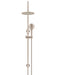 Meir Round Gooseneck Shower Set with 200mm rose, Three-Function Hand Shower