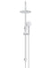Meir Round Gooseneck Shower Set with 200mm rose, Three-Function Hand Shower