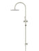 Meir Round Gooseneck Shower Set with 200mm rose, Three-Function Hand Shower