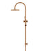 Meir Round Gooseneck Shower Set with 200mm rose, Three-Function Hand Shower