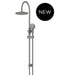 Meir Round Gooseneck Shower Set with 200mm rose, Three-Function Hand Shower