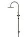 Meir Round Gooseneck Shower Set with 200mm rose, Three-Function Hand Shower