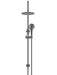 Meir Round Gooseneck Shower Set with 200mm rose, Three-Function Hand Shower
