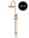 Meir Round Gooseneck Shower Set with 200mm Rose, Single-Function Hand Shower