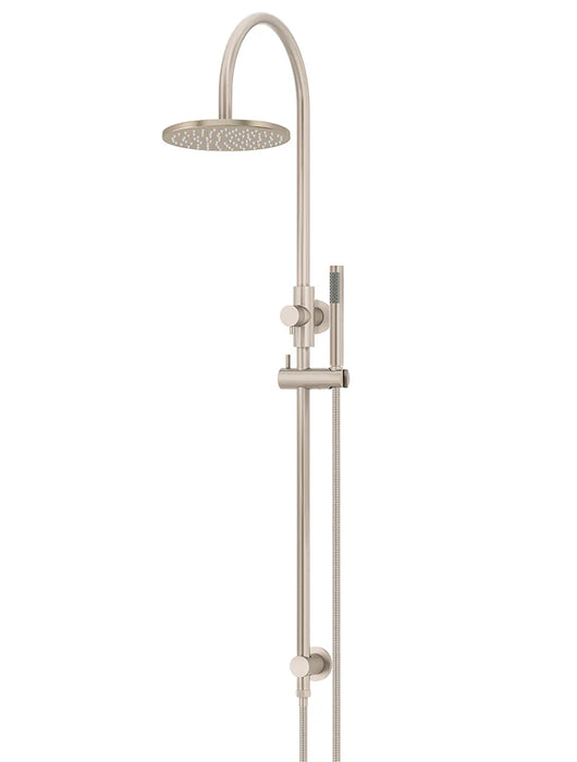 Meir Round Gooseneck Shower Set with 200mm Rose, Single-Function Hand Shower