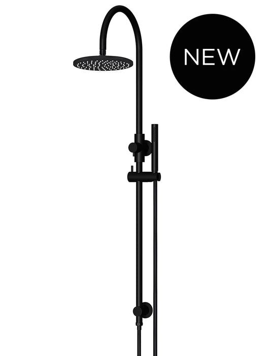 Meir Round Gooseneck Shower Set with 200mm Rose, Single-Function Hand Shower