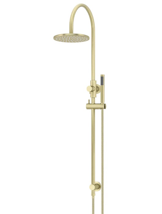 Meir Round Gooseneck Shower Set with 200mm Rose, Single-Function Hand Shower