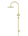 Meir Round Gooseneck Shower Set with 200mm Rose, Single-Function Hand Shower