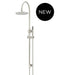 Meir Round Gooseneck Shower Set with 200mm Rose, Single-Function Hand Shower